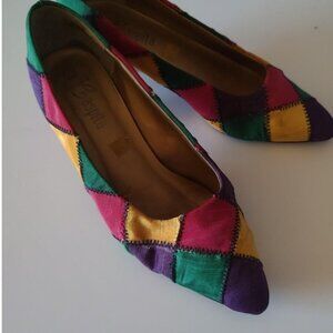 vintage color-patched heels